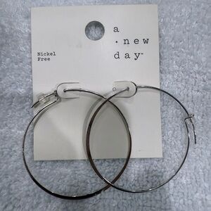 A New Day Silver Hoop Earrings